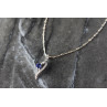 Sky Jewelry Серебряная цепочка с кулоном London Blue Топаз и Белый Топаз