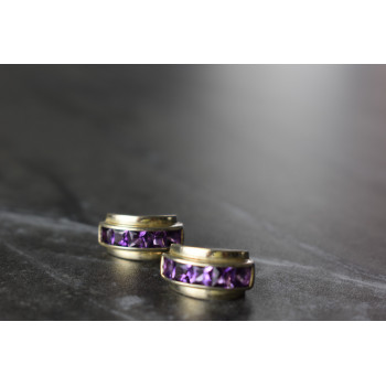 Sky Jewelry Серебряные серьги 925 пробы с Фиолетовым Турмалином