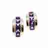 Sky Jewelry Серебряные серьги 925 пробы с Фиолетовым Турмалином