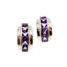 Sky Jewelry Серебряные серьги 925 пробы с Фиолетовым Турмалином