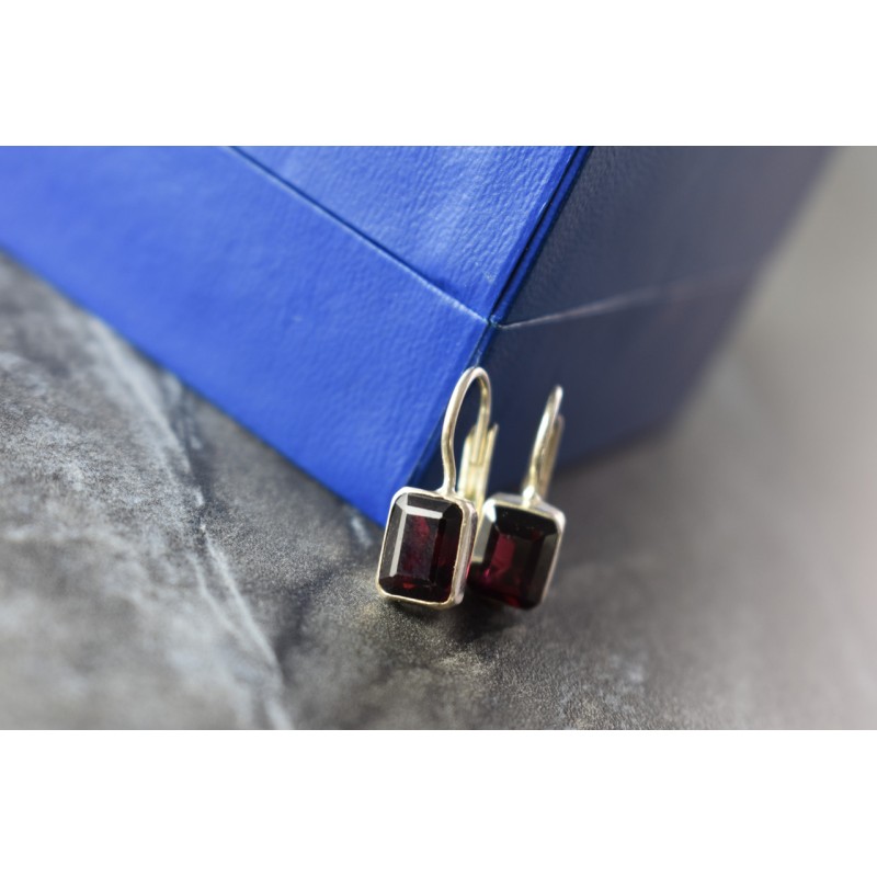 Sky Jewelry Серебряные серьги с Альмандином 925 проба