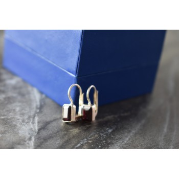 Sky Jewelry Серебряные серьги с Альмандином 925 проба