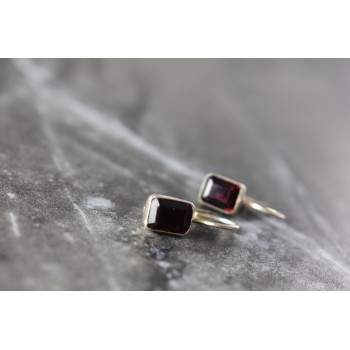 Sky Jewelry Серебряные серьги с Альмандином 925 проба