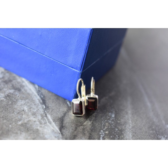 Sky Jewelry Серебряные серьги с Альмандином 925 проба