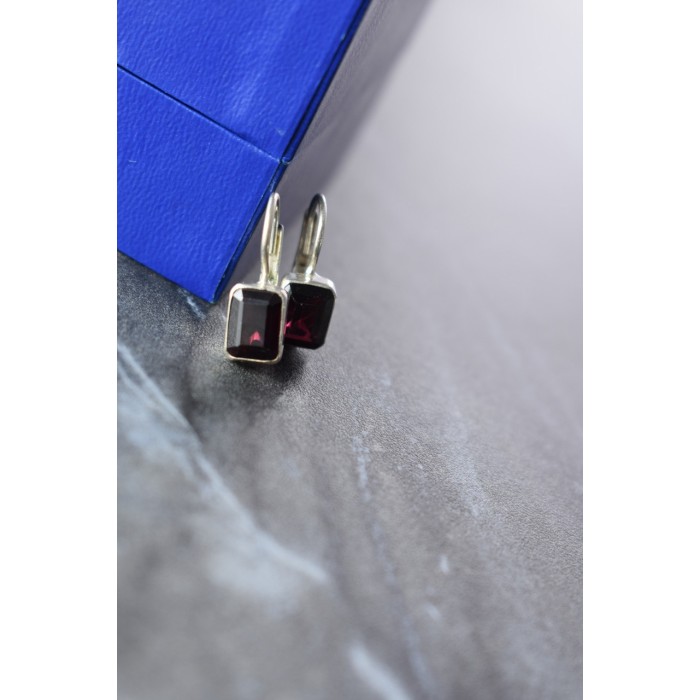 Sky Jewelry Серебряные серьги с Альмандином 925 проба