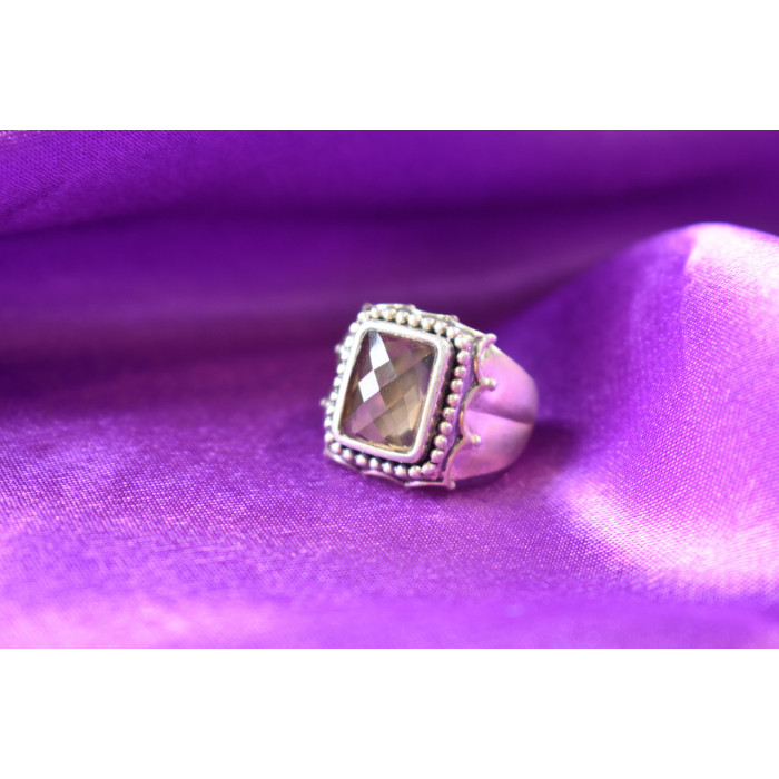 Sky Jewelry Серебряное кольцо 925 проба с камнем Гессонит