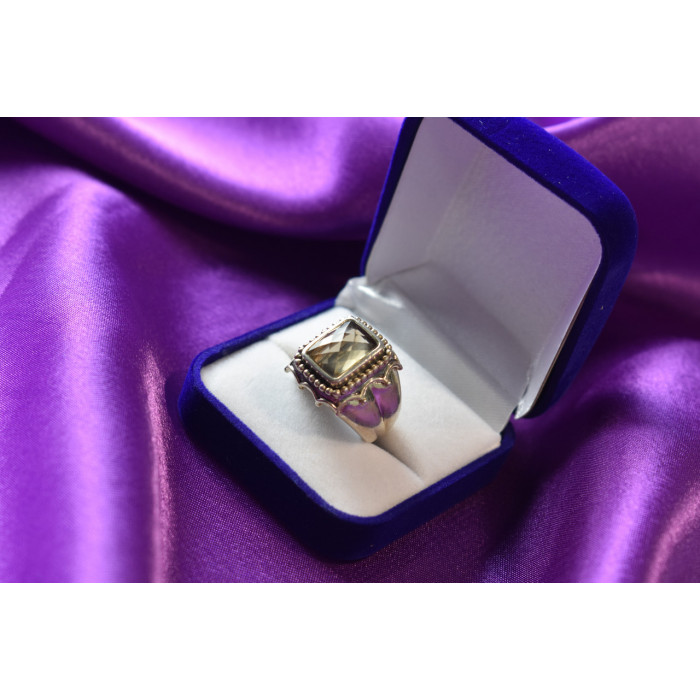 Sky Jewelry Серебряное кольцо 925 проба с камнем Гессонит