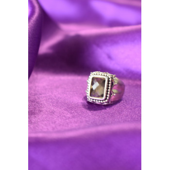 Sky Jewelry Серебряное кольцо 925 проба с камнем Гессонит