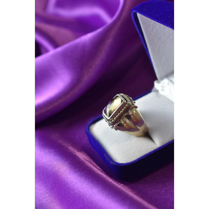 Sky Jewelry Серебряное кольцо 925 проба с камнем Гессонит