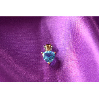 Sky Jewelry Серебряный кулон 925 пробы с позолотой камень Топаз