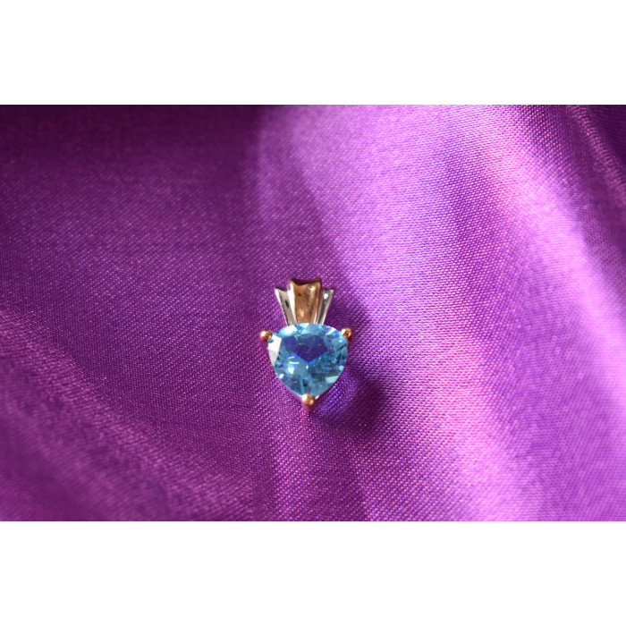 Sky Jewelry Серебряный кулон 925 пробы с позолотой камень Топаз