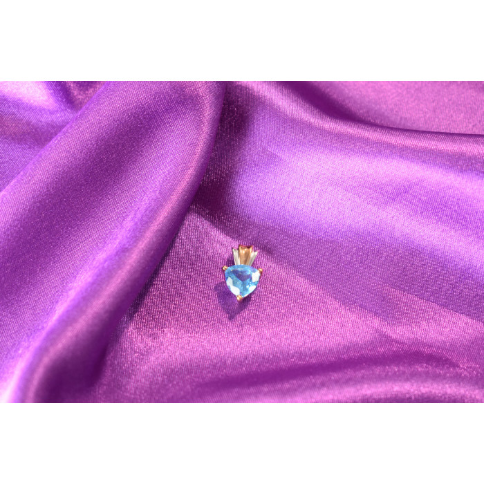 Sky Jewelry Серебряный кулон 925 пробы с позолотой камень Топаз