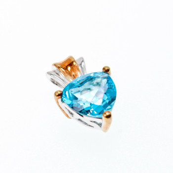 Sky Jewelry Серебряный кулон 925 пробы с позолотой камень Топаз