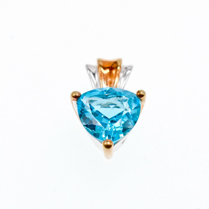 Sky Jewelry Серебряный кулон 925 пробы с позолотой камень Топаз