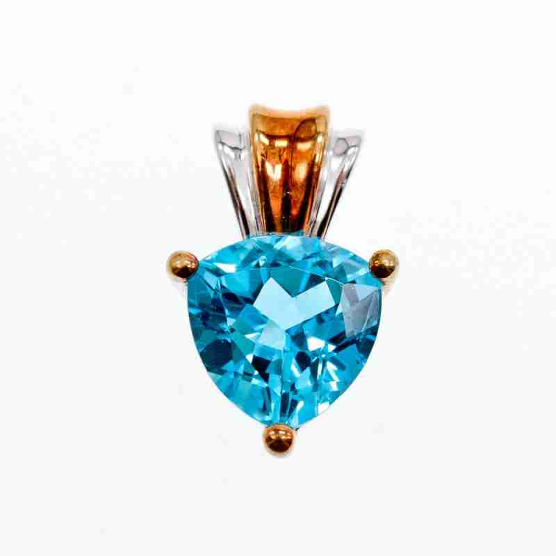 Sky Jewelry Серебряный кулон 925 пробы с позолотой камень Топаз