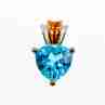 Sky Jewelry Серебряный кулон 925 пробы с позолотой камень Топаз