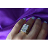 Sky Jewelry Серебряное кольцо 925 пробы с Фианитом и камнями Морион