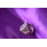 Sky Jewelry Серебряное кольцо 925 пробы с Фианитом и камнями Морион
