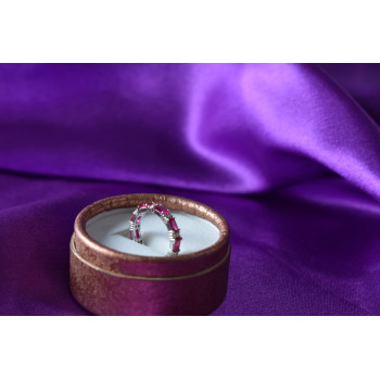 Sky Jewelry Серебряное кольцо 925 пробы с Розовым Топазом и фианитами