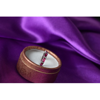 Sky Jewelry Серебряное кольцо 925 пробы с Розовым Топазом и фианитами