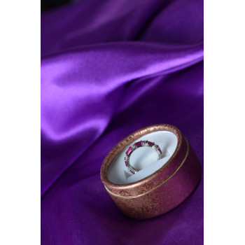 Sky Jewelry Серебряное кольцо 925 пробы с Розовым Топазом и фианитами