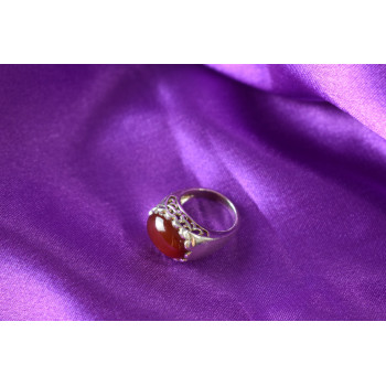 Sky Jewelry Серебряное кольцо 925 пробы с камнем Карнеол (Карнелиан)