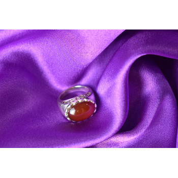 Sky Jewelry Серебряное кольцо 925 пробы с камнем Карнеол (Карнелиан)