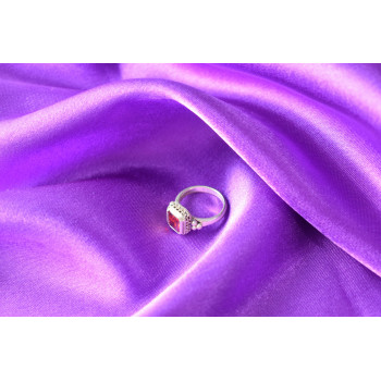 Sky Jewelry Серебряное кольцо 925 пробы с Оранжевым Фианитом