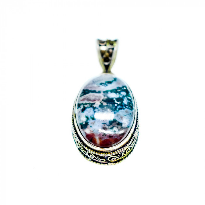 Sky Jewelry Серебряная цепочка с кулоном Яшма 925 проба