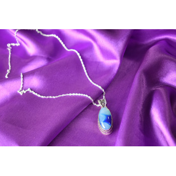 Sky Jewelry Серебряная цепочка с кулоном Агат  925 проба