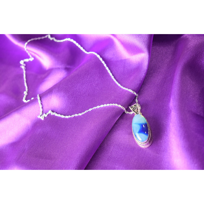 Sky Jewelry Серебряная цепочка с кулоном Агат  925 проба