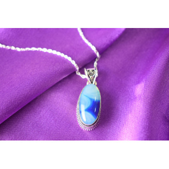 Sky Jewelry Серебряная цепочка с кулоном Агат  925 проба