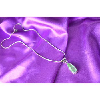 Sky Jewelry Серебряная цепочка с кулоном Ювелирное Стекло 925 проба