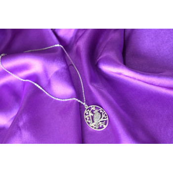 Sky Jewelry Серебряная цепочка с кулоном *Птица на дереве* 925 проба