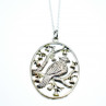 Sky Jewelry Серебряная цепочка с кулоном *Птица на дереве* 925 проба