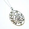 Sky Jewelry Серебряная цепочка с кулоном *Птица на дереве* 925 проба