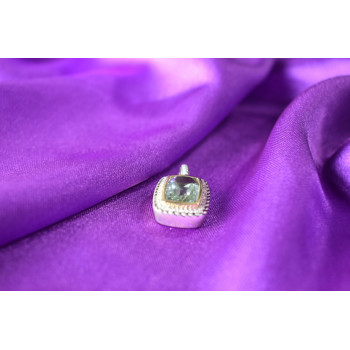 Sky Jewelry Серебряный кулон с Аквамарином и Белым Сапфиром