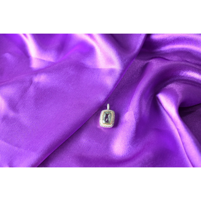 Sky Jewelry Серебряный кулон с Аквамарином и Белым Сапфиром