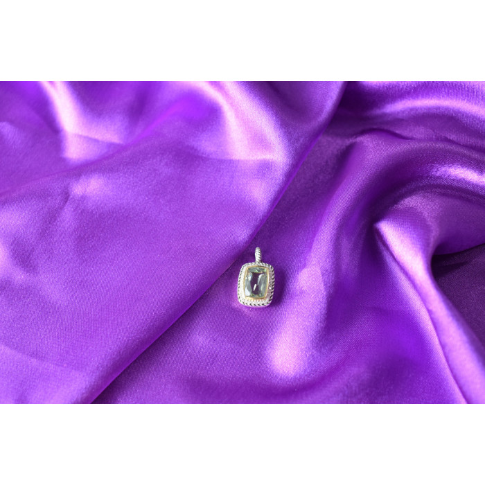 Sky Jewelry Серебряный кулон с Аквамарином и Белым Сапфиром