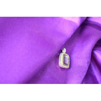 Sky Jewelry Серебряный кулон с Аквамарином и Белым Сапфиром