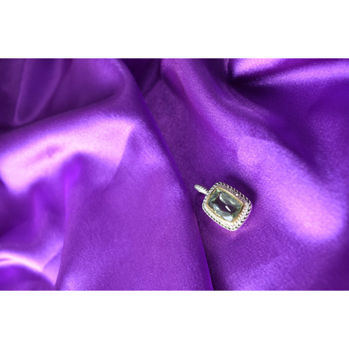 Sky Jewelry Серебряный кулон с Аквамарином и Белым Сапфиром