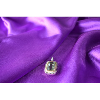 Sky Jewelry Серебряный кулон с Аквамарином и Белым Сапфиром