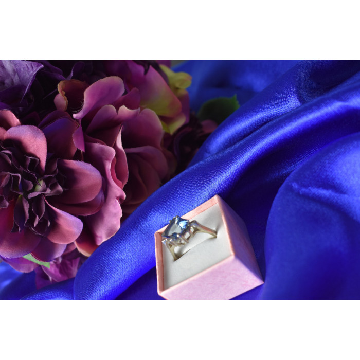 Sky Jewelry Серебряное кольцо с камнем Турмалин Параиба