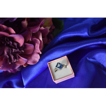 Sky Jewelry Серебряное кольцо с камнем Турмалин Параиба