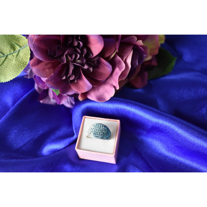 Sky Jewelry Серебряное кольцо с фианитами 925 проба