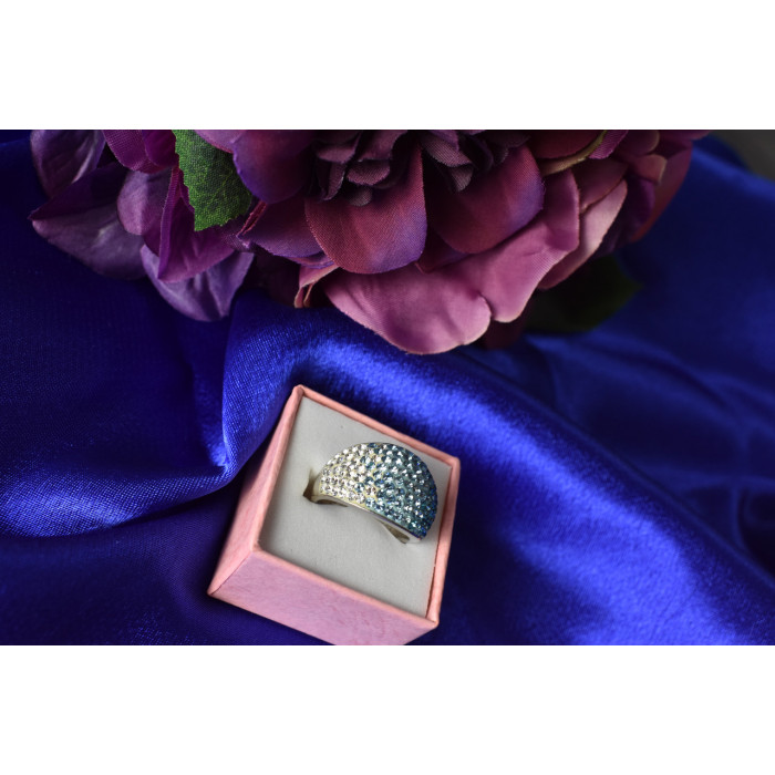 Sky Jewelry Серебряное кольцо с фианитами 925 проба