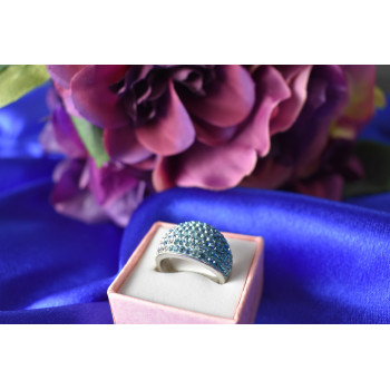 Sky Jewelry Серебряное кольцо с фианитами 925 проба