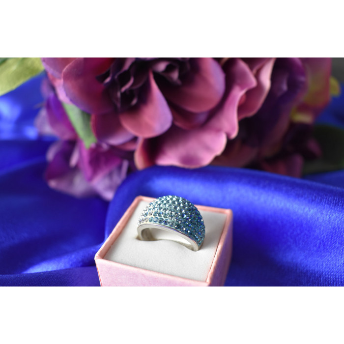 Sky Jewelry Серебряное кольцо с фианитами 925 проба