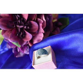 Sky Jewelry Серебряное кольцо с фианитами 925 проба