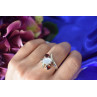 Sky Jewelry Серебряное кольцо  с Гранатом и Лунным Камнем